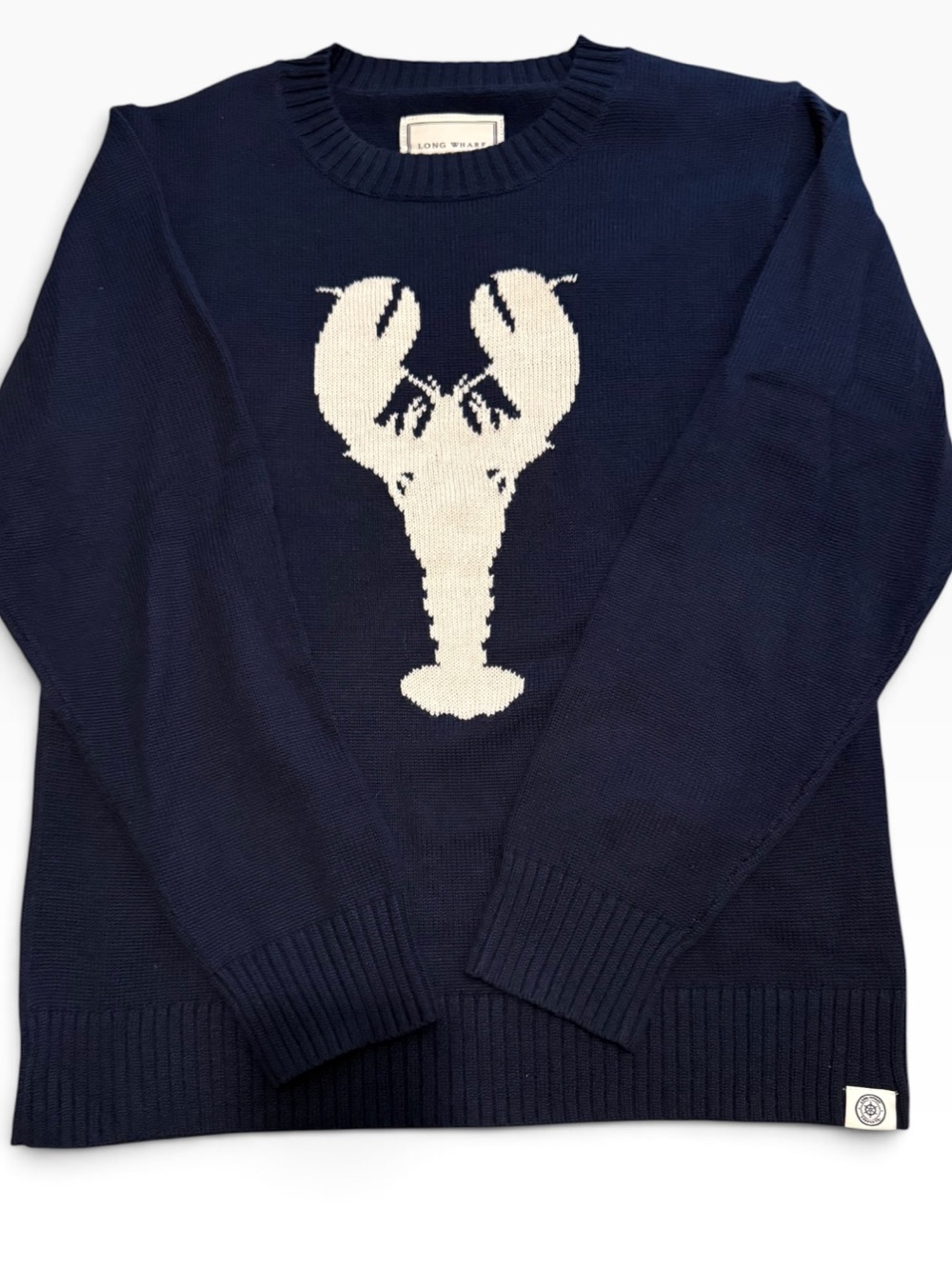 Long Wharf Supply Co. Lobster Crewneck Sweater – L/Fits M